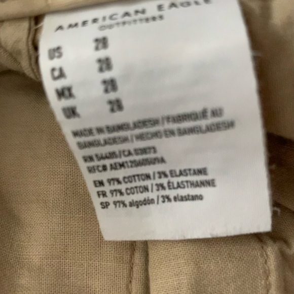 AMERICAN EAGLE OUTFITTERS next level flex Men’s Khaki shorts size 28 - Picture 3 of 7